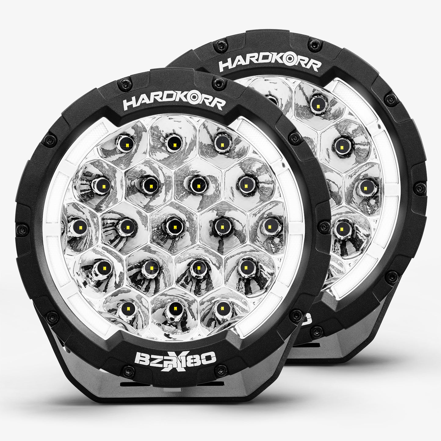 HardKorr BZR-X Series 7″ LED Driving Lights (Pair w/Harness)